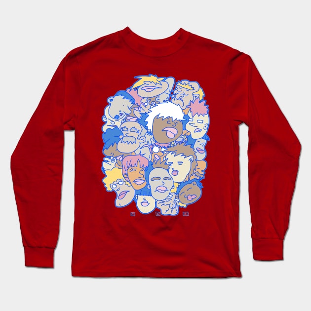 Faces Long Sleeve T-Shirt by cs3ink